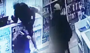 Delincuente armado asalta violentamente una farmacia en El Agustino