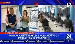 Migraciones establece horarios fijos para citas de pasaporte