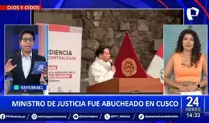 Ministro Eduardo Arana es abucheado en Cusco tras mencionar a Dina Boluarte