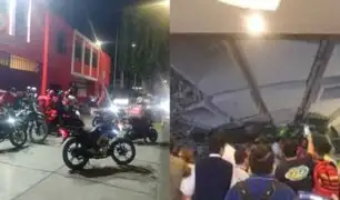 Repartidores de delivery llevan a bomberos al Real Plaza Trujillo tras colapso del techo