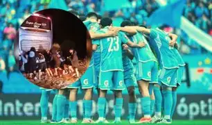 Sporting Cristal saca la garra: jugadores empujan bus en pleno huaico en su regreso a Lima