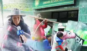 Familiares de mujer asesinada en Huari amanecen frente a sede de Poder Judicial para pedir justicia