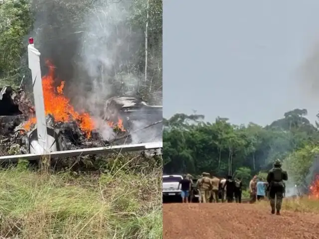 Brasil: narcos peruanos incendian avión lleno de droga y escapan