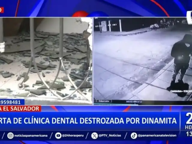 VES: Destrozan puerta de clínica dental con dinamita