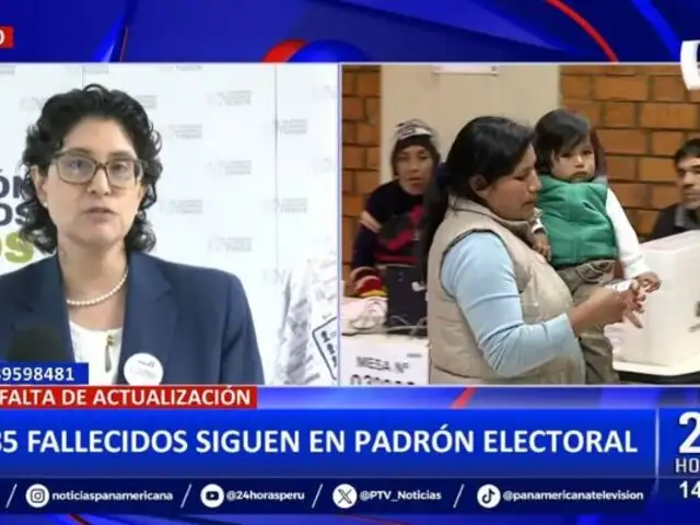 Más de 8 mil peruanos fallecidos siguen en padrón electoral