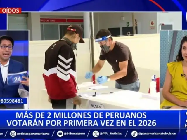 Más de 2 millones de peruanos votarán por primera vez en el 2026