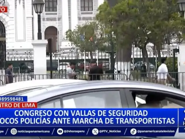 Paro de Transportistas: Poca presencia policial y vallas de seguridad en las afueras del Congreso