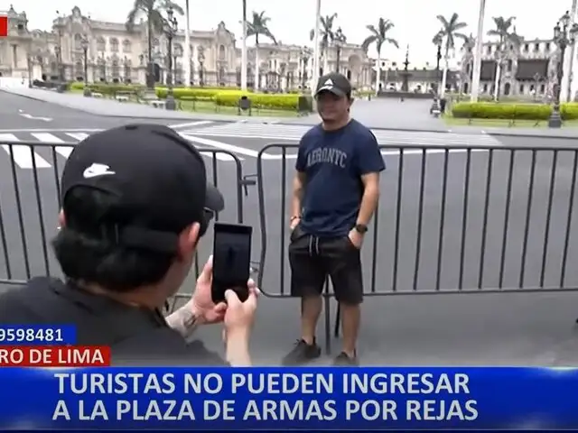 Plaza Mayor de Lima luce enrejada para evitar el ingreso de turistas