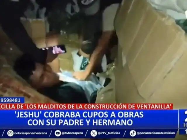 Cae alias "Jeshu": Delincuente cobraba cupos a obras en Ventanilla