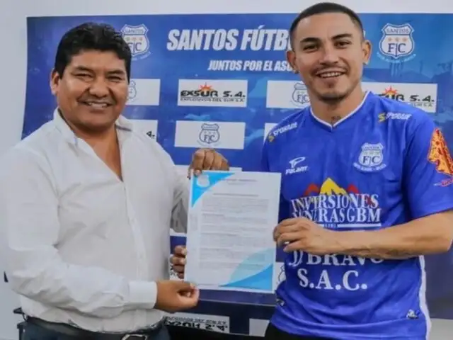 Santos FC de Nazca ficha a Jean Deza un día después de librarse de prisión preventiva