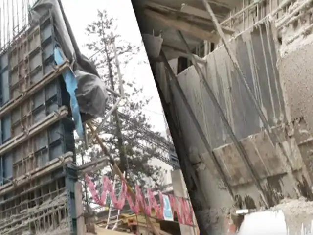 Pared de edificio en construcción colapsa y cae sobre una vivienda en Jesús María