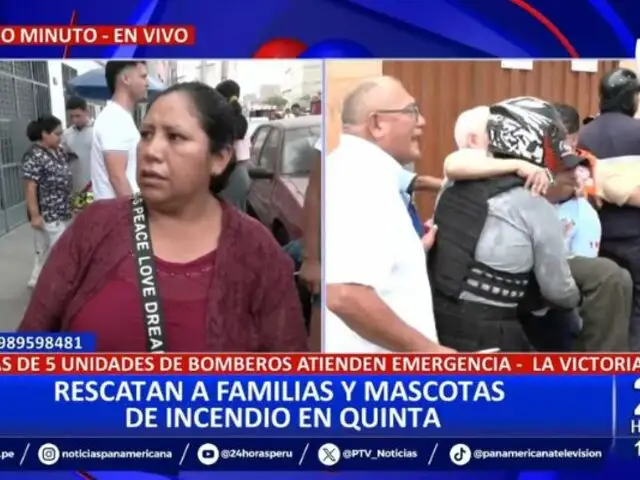 Incendio en La Victoria: Rescatan a familias y mascotas de siniestro en quinta