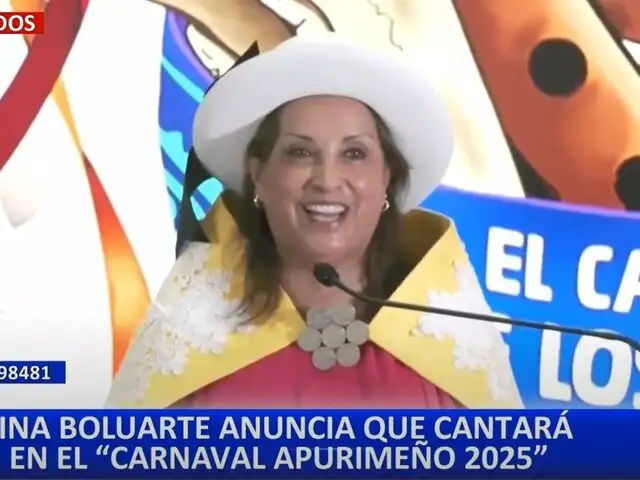 Dina Boluarte anuncia que cantará en el Carnaval Apurimeño 2025