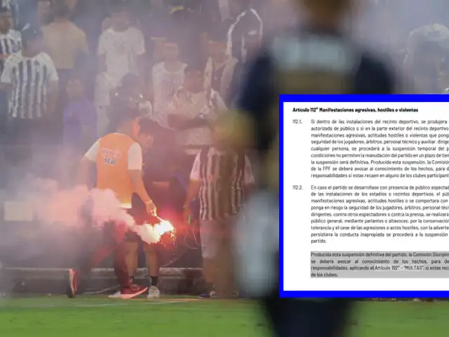 Alianza Lima enfrenta posibles sanciones tras incidentes en Matute en su partido contra Cusco FC