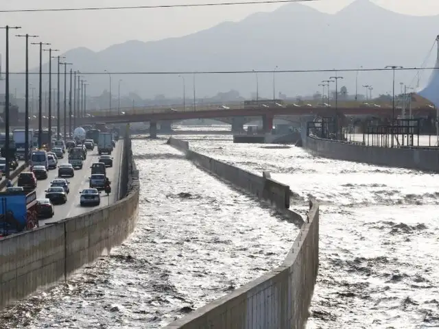 Río Rímac en umbral rojo tras incremento de caudal por lluvias en la sierra