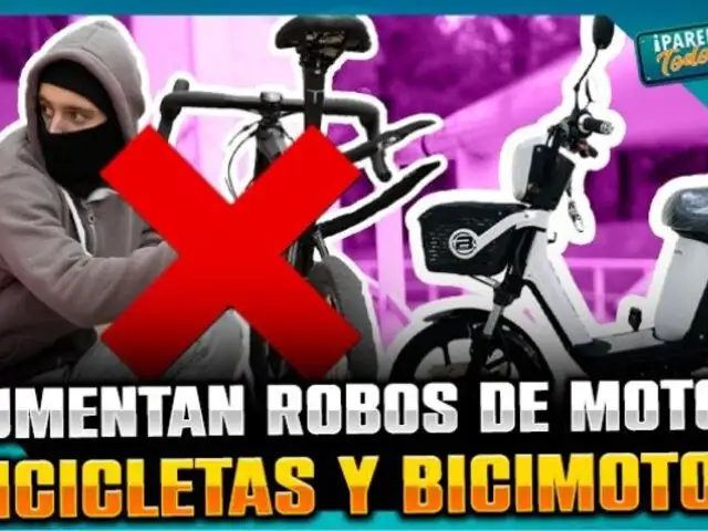 ¡Cuidado!: Aumentan robos de motos, bicicletas y bicimotos