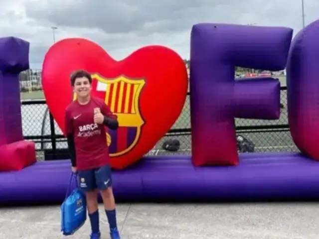 El sueño de Facundo: niño peruano es invitado a entrenar con el FC Barcelona