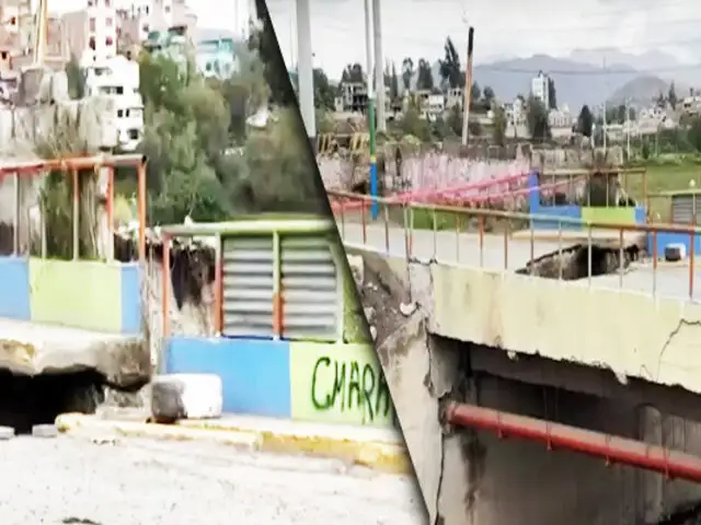 Arequipa: Puente está al borde del colapso por activación de torrentera