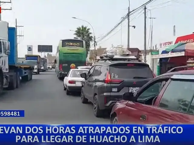 Conductores varados en la vía Huacho-Lima por restricciones de tránsito