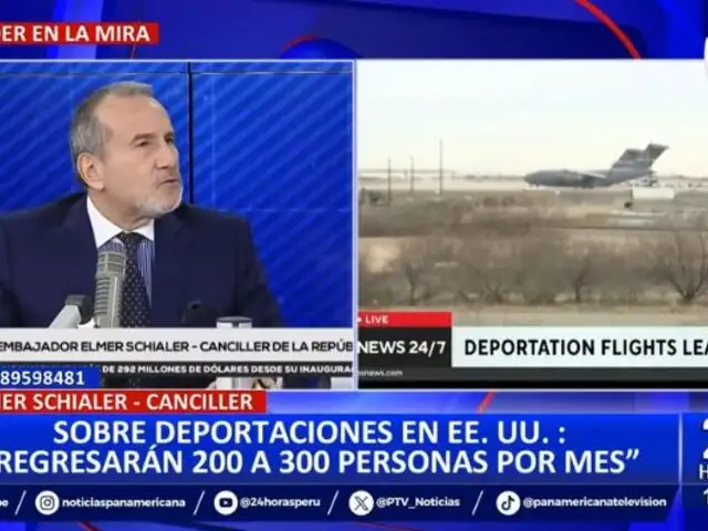 Canciller Schialer sobre deportaciones en EE.UU.: "Regresarán 200 a 300 peruanos por mes"