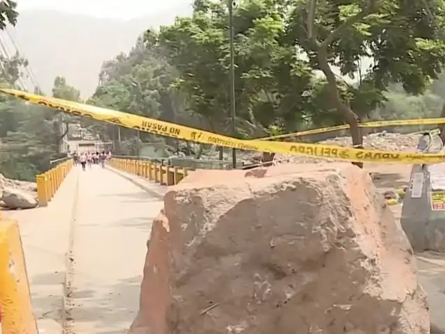 Chosica: cierran tránsito vehicular en Puente Girasoles por deterioro en su infraestructura