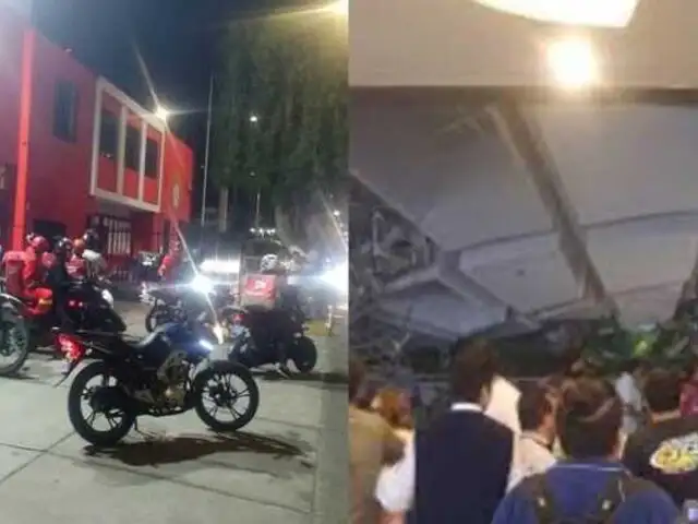 Repartidores de delivery llevan a bomberos al Real Plaza Trujillo tras colapso del techo