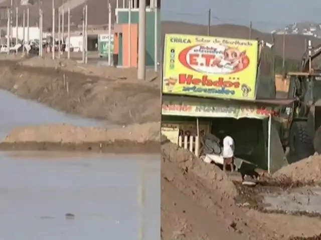 Río Chilca se desborda y bloquea ingreso al balneario de Pucusana