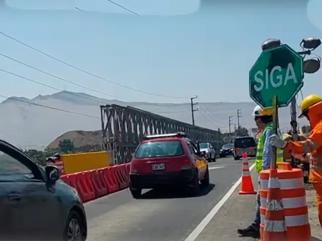 MTC instaló puente modular como remplazo de la estructura caída en Chancay