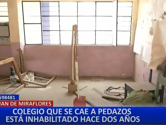 Colegio inicial en SJM está en completo abandono a días del inicio del año escolar