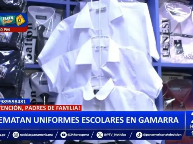 Prendas desde 8 soles: Rematan uniformes escolares en Gamarra