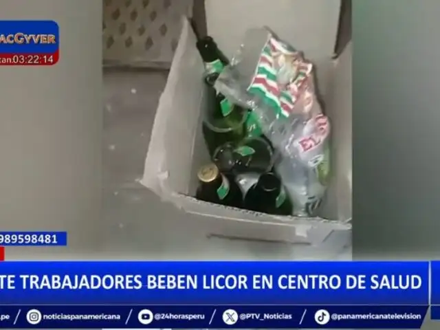 ¡El colmo!: Trabajadores de centro de salud en Ica beben licor en pleno horario de trabajo