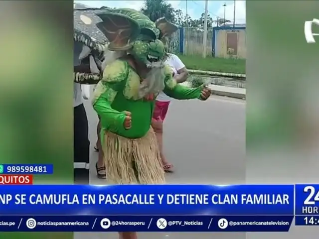 Ternas se disfrazan del "tunche" para desarticular clan familiar en Iquitos