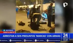 Santa Anita: Capturan a 6 presuntos "marcas" con armas