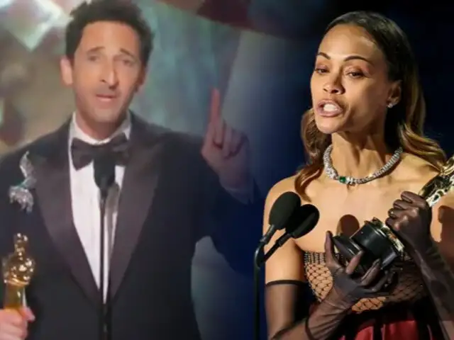 Adrien Brody y Zoe Saldaña brillan en los premios Oscar 2025