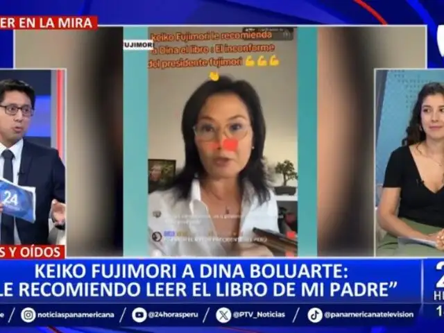 Keiko recomienda a Boluarte leer el libro de su padre: "Es un manual de cómo ser buen presidente"