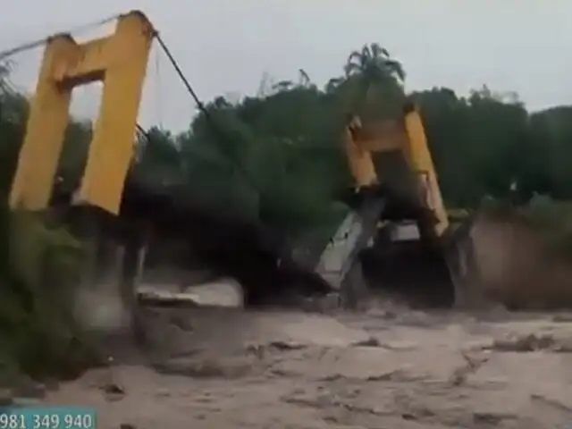 Cajamarca: lluvias en Jaén provocan colapso de puente peatonal y dejan zonas aisladas