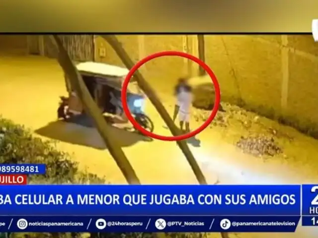 Trujillo: Delincuente roba celular a menor que jugaba con sus amigos