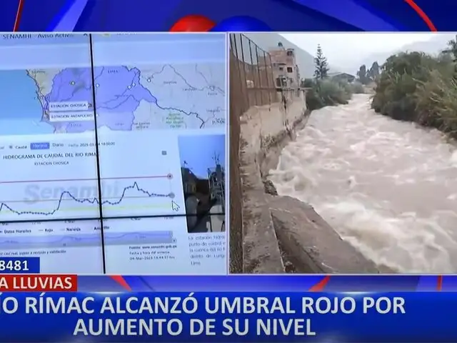 Río Rímac en alerta naranja: intensas lluvias aumentan su caudal