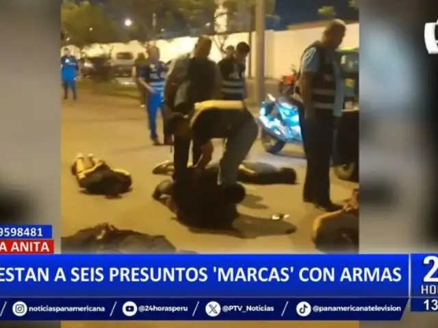 Santa Anita: Capturan a 6 presuntos "marcas" con armas