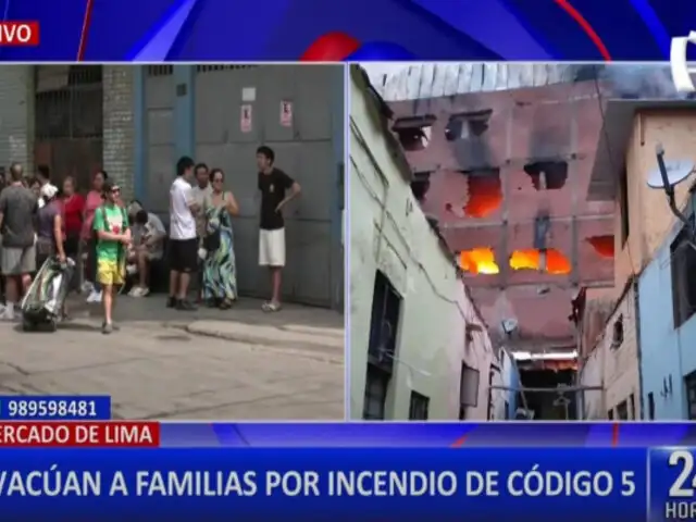 Incendio en Centro de Lima: familias afectadas por el siniestro son evacuadas a la Plaza Italia