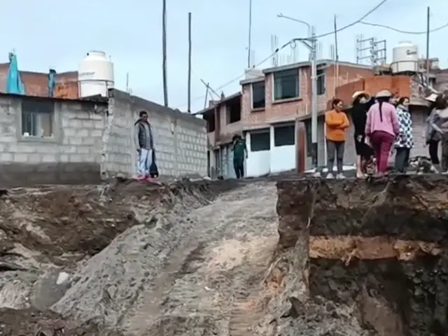 Arequipa: 20 viviendas afectadas y pistas destruidas tras intensas lluvias