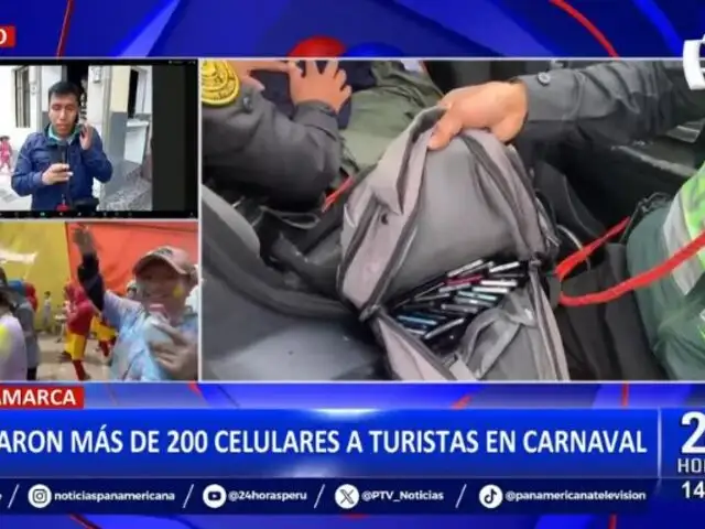 Más de 200 celulares fueron robados durante el Carnaval de Cajamarca