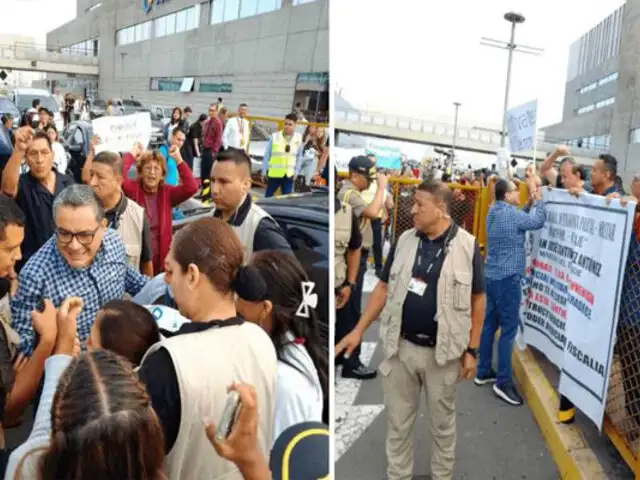 Juan Santiváñez regresa tras viaje a Europa: fue recibido por simpatizantes en aeropuerto Jorge Chávez