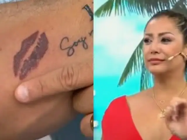 ¿Christian Domínguez se tatuó los labios de Karla Tarazona? Cumbiambero sorprende con nuevo tatuaje en el brazo