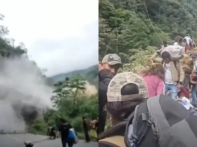 Huánuco: deslizamiento de cerro bloquea la Carretera Central y deja varados a cientos de pasajeros