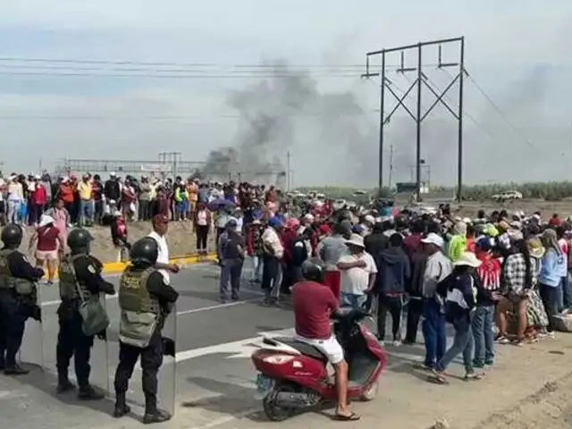 Protesta en Chimbote: agricultores y dirigentes vecinales denuncian carretera mal construida