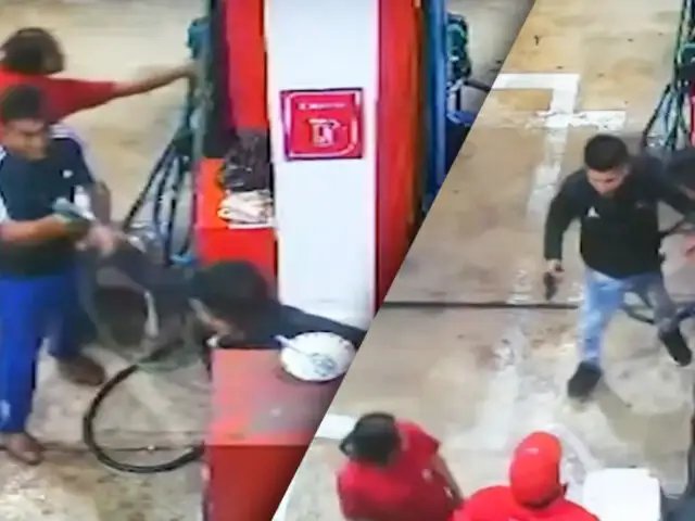 Trabajador ahuyenta a ladrón echándole gasolina en un grifo de Cañete