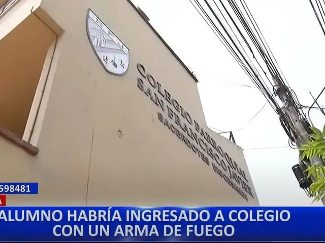 Breña: padres denuncian que estudiante habría llevado arma de fuego a colegio