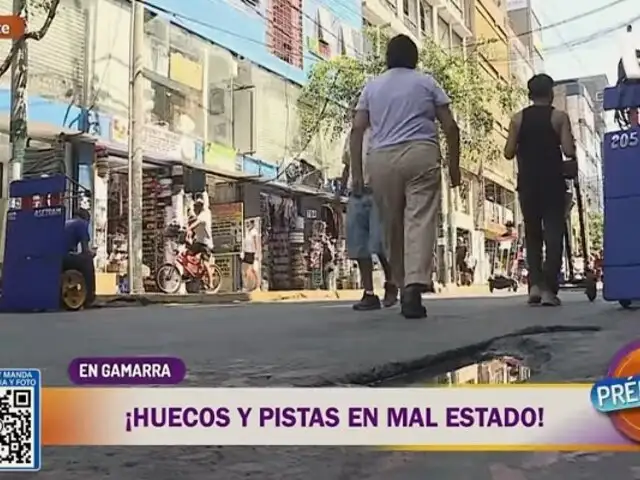 "Ocho años con estos huecos": comerciantes de Gamarra claman por el reasfaltado de sus calles