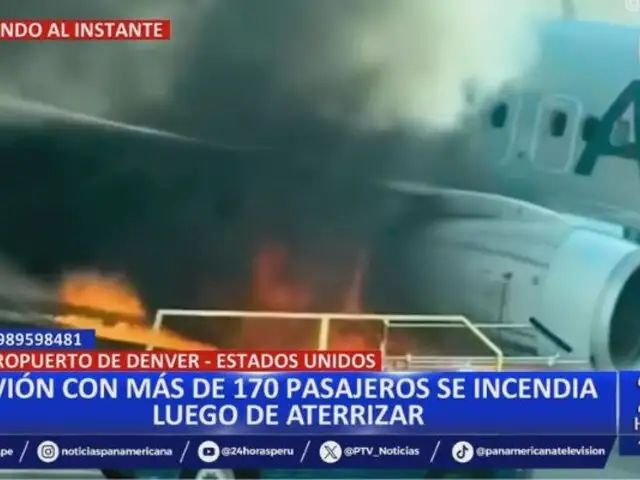 EE.UU.: Avión con más de 170 pasajeros se incendia tras aterrizaje de emergencia